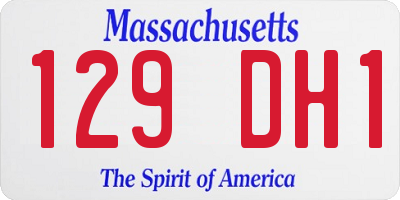 MA license plate 129DH1