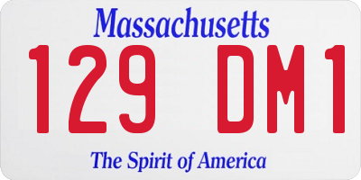 MA license plate 129DM1