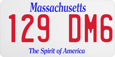 MA license plate 129DM6