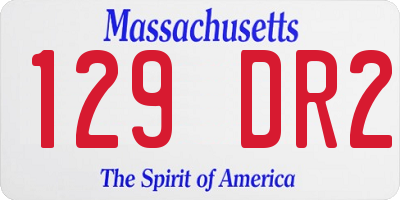 MA license plate 129DR2