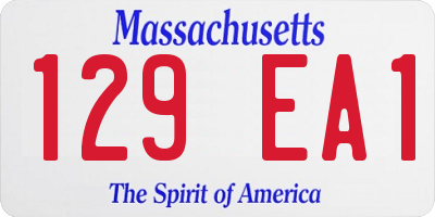 MA license plate 129EA1