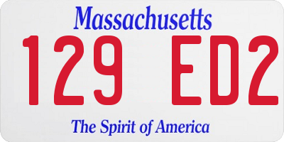 MA license plate 129ED2