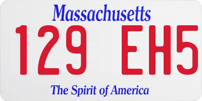 MA license plate 129EH5