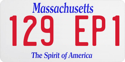 MA license plate 129EP1