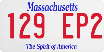 MA license plate 129EP2