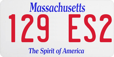 MA license plate 129ES2