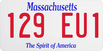 MA license plate 129EU1