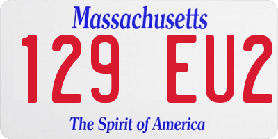MA license plate 129EU2