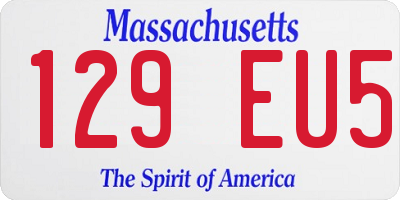 MA license plate 129EU5