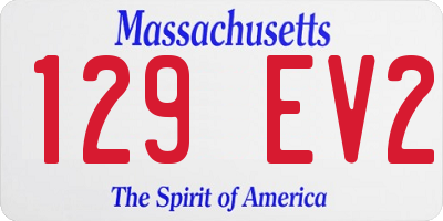 MA license plate 129EV2