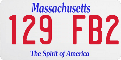 MA license plate 129FB2