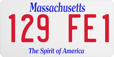 MA license plate 129FE1
