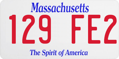 MA license plate 129FE2