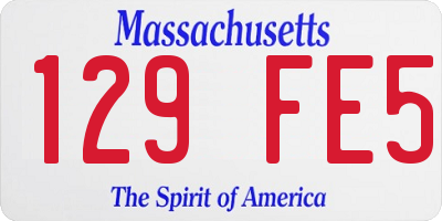 MA license plate 129FE5