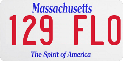 MA license plate 129FL0