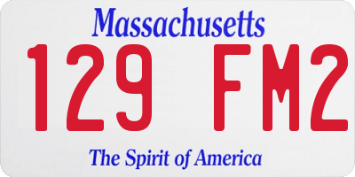 MA license plate 129FM2