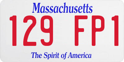 MA license plate 129FP1