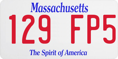 MA license plate 129FP5