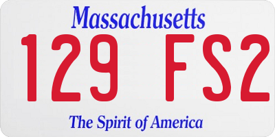 MA license plate 129FS2