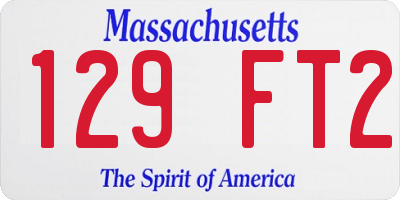 MA license plate 129FT2