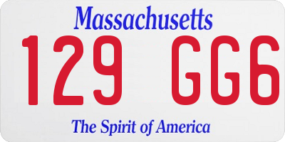 MA license plate 129GG6