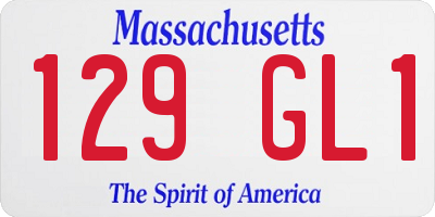 MA license plate 129GL1