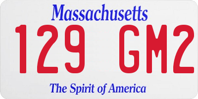 MA license plate 129GM2