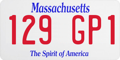 MA license plate 129GP1