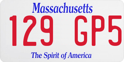 MA license plate 129GP5