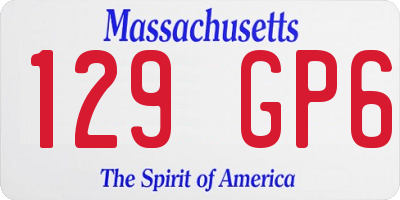 MA license plate 129GP6