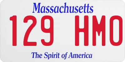 MA license plate 129HM0