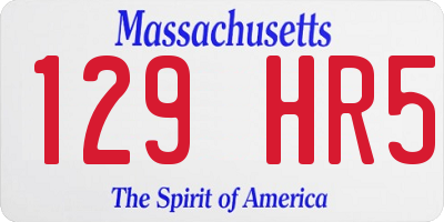 MA license plate 129HR5