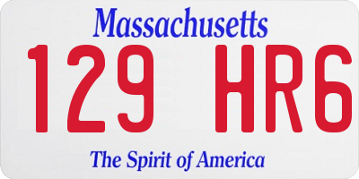 MA license plate 129HR6
