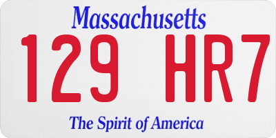 MA license plate 129HR7