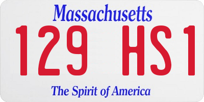 MA license plate 129HS1