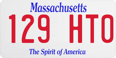 MA license plate 129HT0
