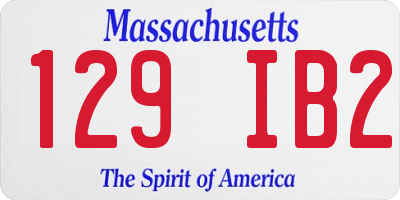 MA license plate 129IB2