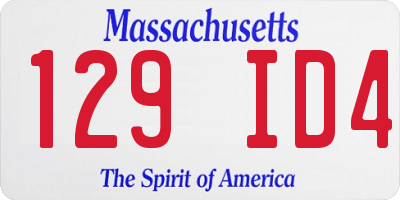 MA license plate 129ID4