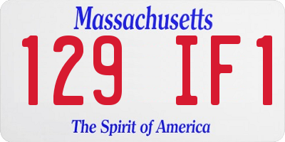 MA license plate 129IF1