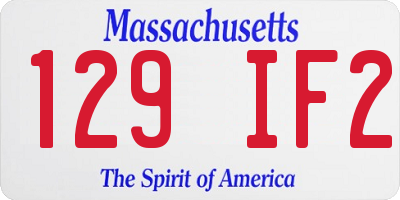 MA license plate 129IF2