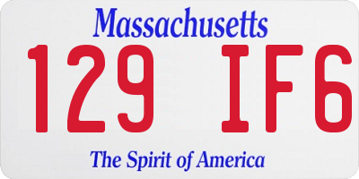 MA license plate 129IF6
