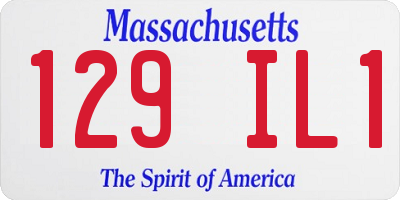 MA license plate 129IL1