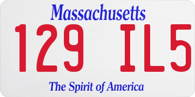 MA license plate 129IL5