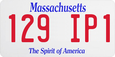 MA license plate 129IP1