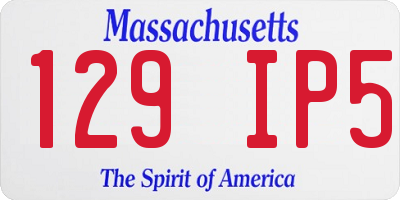 MA license plate 129IP5
