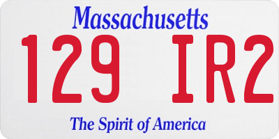 MA license plate 129IR2