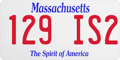 MA license plate 129IS2