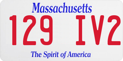 MA license plate 129IV2