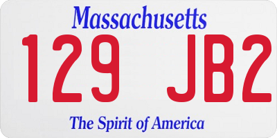 MA license plate 129JB2