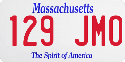 MA license plate 129JM0